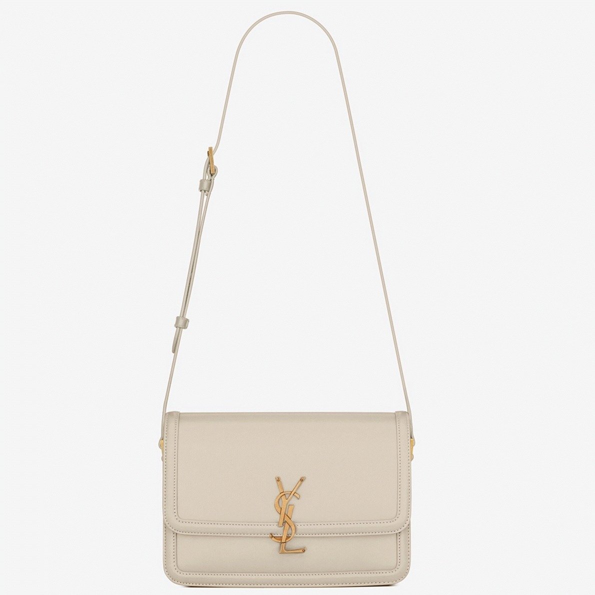 0EFE2B07-9B8F-D047-9E90-9409C9B40DED.jpg Fake Saint Laurent Medium Solferino Bag White Calfskin - Image 1