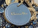 Dior Lady Dior Mini Chain Bag Replica in Satin with Blue Bead Embroidery - Image 8