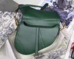 Dior Saddle Bag Faux in Green Grained Calfskin - Image 5