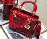 Dior Lady Dior Medium Bag Fake in Red - Image 3