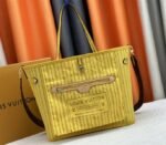 Louis Vuitton Neverfull Bandouliere Inside Out MM Tote In Monogram Canvas And Yellow Textile And Leather - Image 6