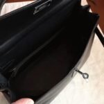 So Black Imitation Hermes Kelly Retourne 32cm French Style Bag - Image 7