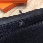 Black Fake Designer Hermes Steve Messenger Bag - Image 7