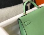 Hermes Kelly Mini II Bag Replica in Vert Criquet - Image 5