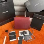 Fake Saint Laurent Cassandra Medium Bag Bordeaux Crocodile - Image 6