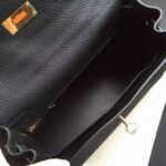 Black Clemence Replica Hermes Kelly Retourne 32cm Classic Purse - Image 5