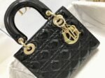 Dior Small Lady Dior Bag Knockoff in Black Patent Cannage Calfskin - Image 3