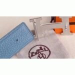 Fake designer Hermes H belt buckle in blue shade - Image 7
