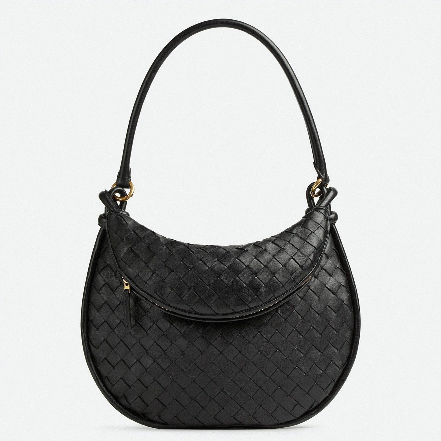 11700D54-AC2D-1288-8D57-32E6A64EB9F6.jpg Replica Bottega Veneta Gemelli Medium Bag Black - Image 1