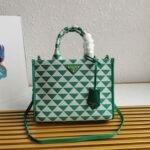 Prada Symbole Small Bag Replica in Green/White Jacquard Fabric - Image 8