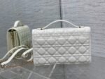 Dior Miss Dior Top Handle Bag Replica in White Cannage Lambskin - Image 4
