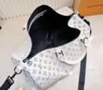 LV Monogram Shadow Keepall Bandouliere 50 In White - Image 5