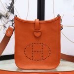Orange Evelyne II TPM Bag Fake Luxury Hermes Small Messenger