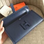 High quality sapphire epsom replica Hermes Jige Elan clutch bag - Image 4