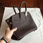 Hermes Birkin 25cm Handmade Knockoff Bag in Café Shade - Image 8