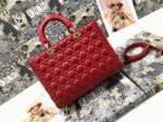 Dior Lady Dior Large Bag Replica in Red - Image 3