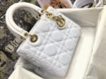White Dior Lady D-Lite Medium Replica Bag with Macrocannage Texture - Image 5