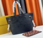 Louis Vuitton Monogram Empreinte Wild At Heart Neverfull MM Tote In Black