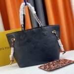 Louis Vuitton Monogram Empreinte Wild At Heart Neverfull MM Tote In Black