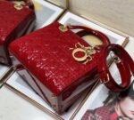 Dior Lady Dior Medium Bag Fake in Red - Image 8