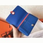 Blue piment leather fake Hermes Dogon duo wallet - Image 2