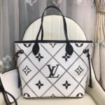Louis Vuitton Spring 2022 Monogram Empreinte Neverfull MM Tote In Cream