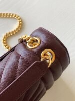 Fake Saint Laurent Envelope Medium Bag Bordeaux - Image 9