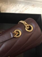 Fake Designer Saint Laurent LouLou Medium Chain Bag Burgundy - Image 5