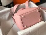 Top replica Hermes Lindy Mini handbag in pink - Image 6