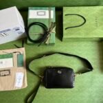 Crocodile shoulder bag with Double G - Image 3