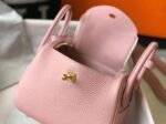 Top replica Hermes Lindy Mini handbag in pink - Image 8