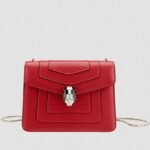 Fake Bvlgari Serpenti Forever Small Crossbody Bag Red Leather