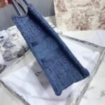 Dior Mini Book Tote Bag Fake in Denim Blue Oblique - Image 5