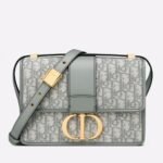 Dior 30 Montaigne Medium Bag Fake in Grey Dior Oblique Jacquard