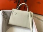 Hermes Kelly Mini II Bag Replica in White - Image 2