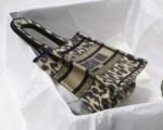 Dior Mini Book Tote Bag Knockoff in Beige Multicolor Mizza Embroidery - Image 7