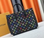 Louis Vuitton X TM Multicolored Onthego MM In Black - Image 4