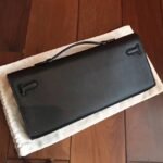 Black Swift Fake Hermes Kelly Cut Clutch Elegant Clutch - Image 8