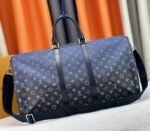 Louis Vuitton Monogram Gradient Canvas Keepall Bandouliere 55 In Navy Blue - Image 4