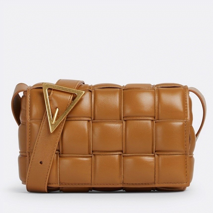 151EF15B-9582-65FE-19A3-8F7203A519C3.jpg Faux Bottega Veneta Small Padded Cassette Bag Camel - Image 1