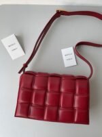 Top Quality Faux Bottega Veneta Padded Cassette Bag In Dark Red - Image 7