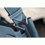 Jean Blue Leather Fake Hermes So Kelly 22cm Casual Handbag - Image 2