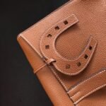Brown Knockoff Hermes Halzan Classic Leather Handbag - Image 8