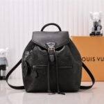Louis Vuitton Monogram Empreinte Leather Montsouris PM Backpack In Black