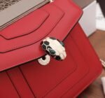 Red Leather Bvlgari Serpenti Forever Imitation Small Crossbody Bag - Image 10