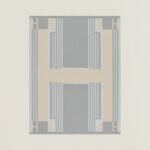 Fake Hermes Ithaque blanket in grey wool and cashmere - Image 9