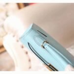 Blue Zephyr Epsom Copy Designer Hermes Kelly 20cm Handbag - Image 3