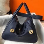 Fake designer Hermes Lindy 26cm handbag in navy blue