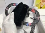 Dior Lady Dior Mini Bag Replica in Black Calfskin with Pixel Zodiac Print - Image 4