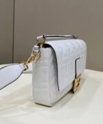 Top Quality Knockoff Fendi Large Baguette Bag In White FF - Image 2